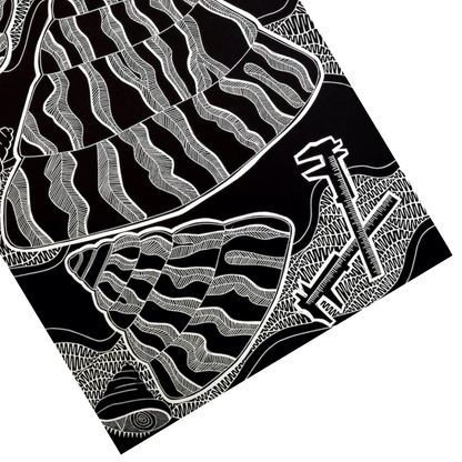 PAULA SAVAGE - Moa Arts | 'Big Kabar' | Linoprint on BFK Rives paper