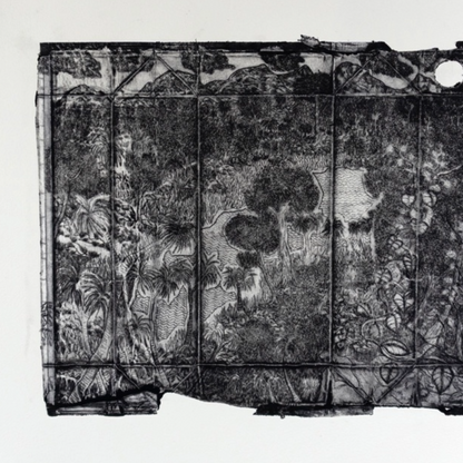 PETER B  MORRISON  | 'Kausa (Pandanus)' | Drypoint etching