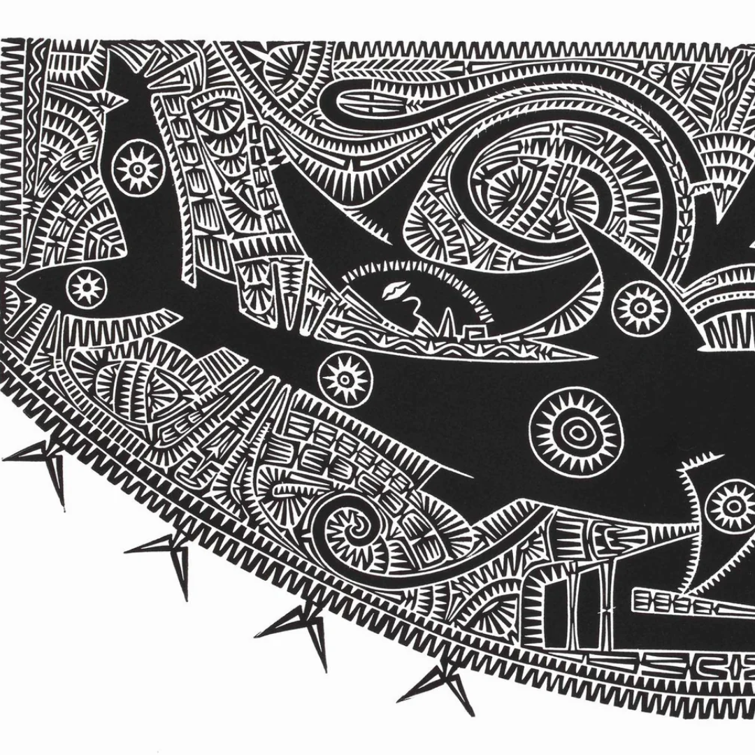 BRIAN ROBINSON | 'Baidam Thithuyil' | Linocut Print