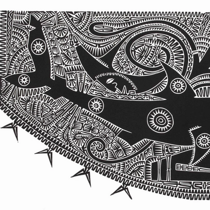 BRIAN ROBINSON | 'Baidam Thithuyil' | Linocut Print