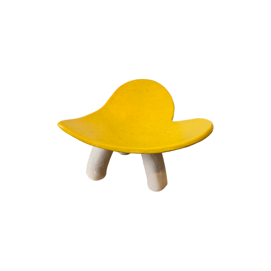 FLINTSTONE DESIGNS | 'Yellow Heart Dish' | Ceramic