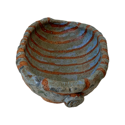 FLINTSTONE DESIGNS | 'Blue/Green Striped Critter' | Ceramic