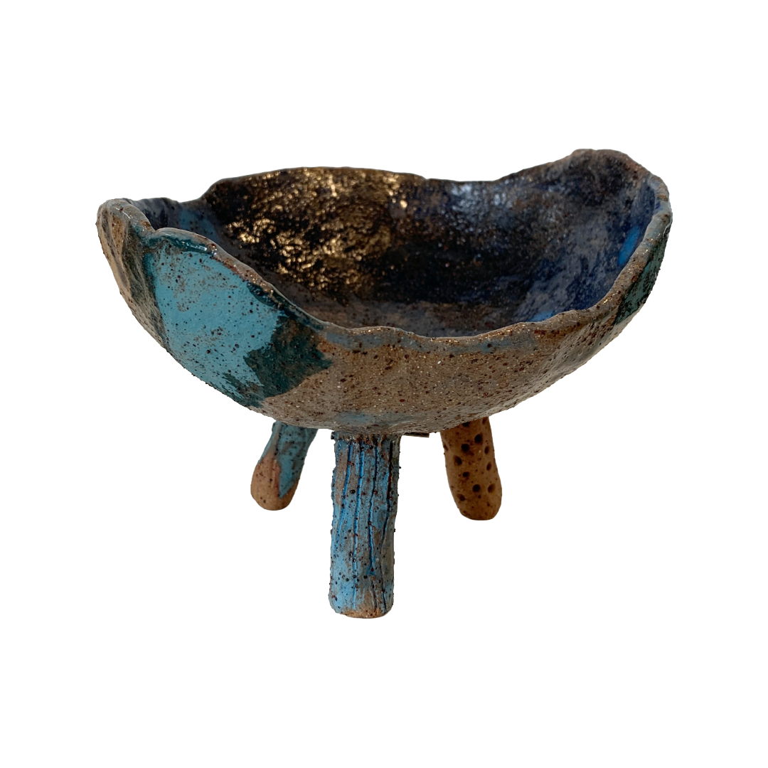 FLINTSTONE DESIGNS | 'Blue Spotted Critter' | Ceramic