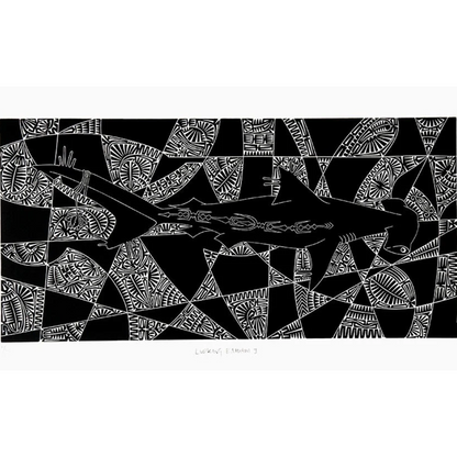 BRIAN ROBINSON | 'Lurking Baidam I Kursi' | Linocut