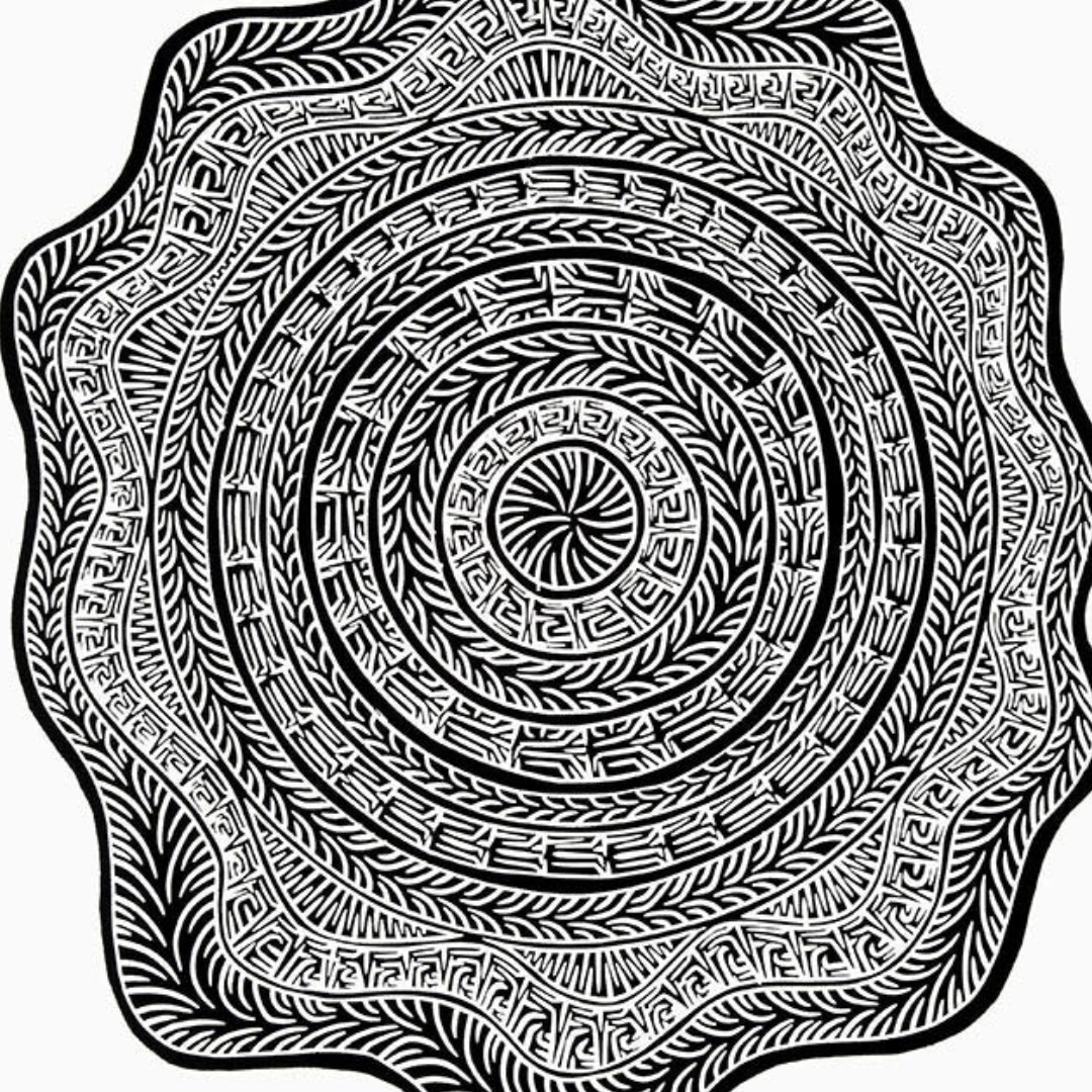 JOEL SAM | 'Marrkai Gub (Cyclone Anthony)' | Linocut Print