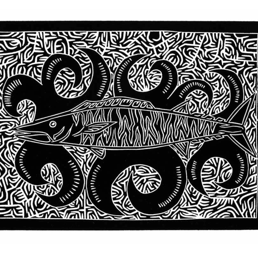JOEL SAM | 'Wahoo Mackerel' | Linocut Print