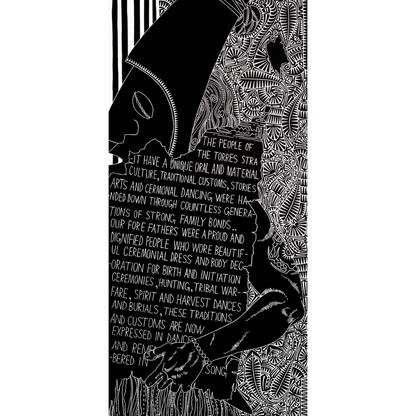 BRIAN ROBINSON | 'He ascended from the heavens with a plank of text' | Linocut Print