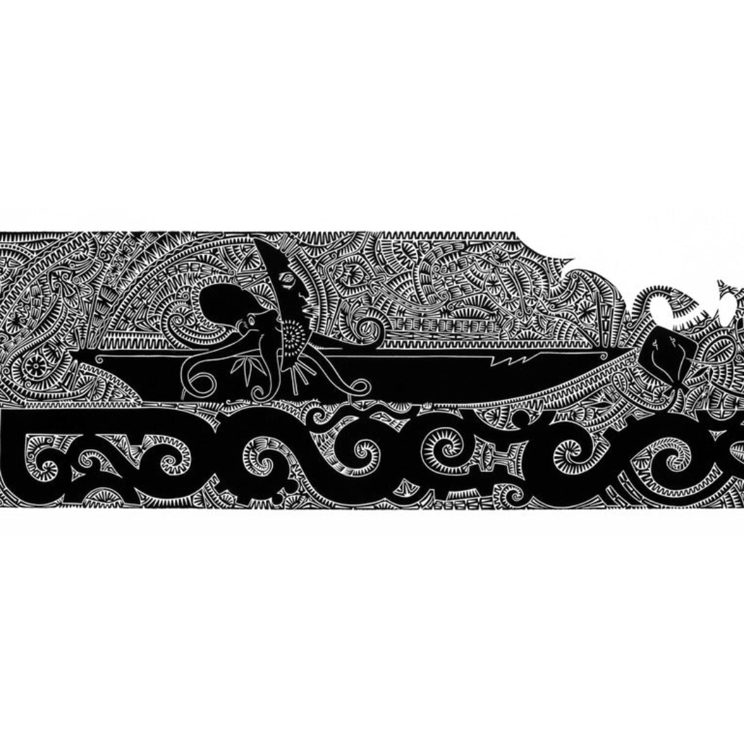 BRIAN ROBINSON | 'Dinghy blo Ali' | Linocut Print