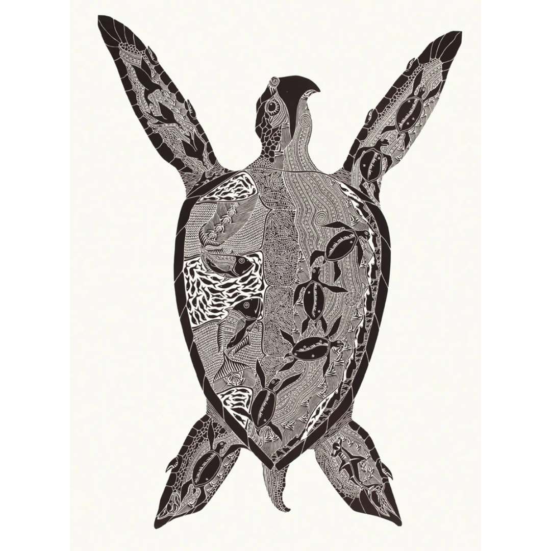 LAURIE NONA | 'Malungu Apaz Sager Gimiya' | Linocut print