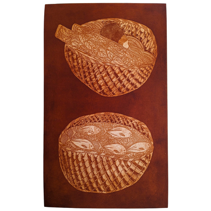 FIONA ELISALA-MOSBY | 'Lei: Aingu Zagethau Basket' | Etching