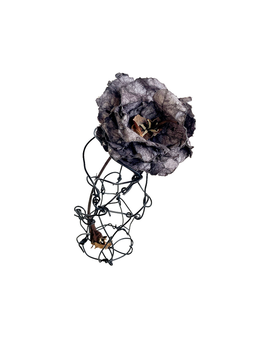 PAMELA KUSABS | ‘Simple Glory (II)’ | 2025 | Paper / dried flower heads / stalk / wire