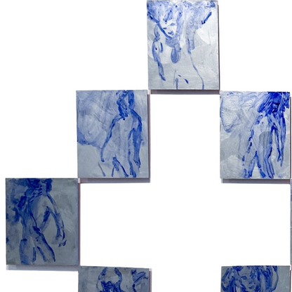 MARK MISIC | 'Blue Rose - shaman / dance of nobody'  | 2024 | acrylic on board | H 1270 x W 1025 mm