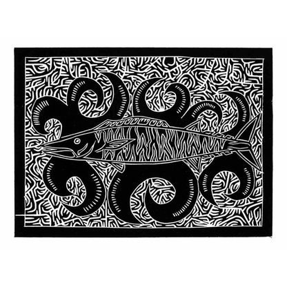 JOEL SAM | 'Wahoo Mackerel' | Linocut Print