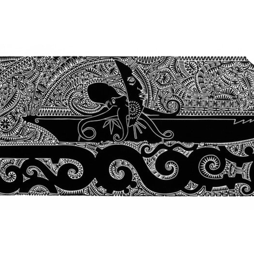 BRIAN ROBINSON | 'Dinghy blo Ali' | Linocut Print