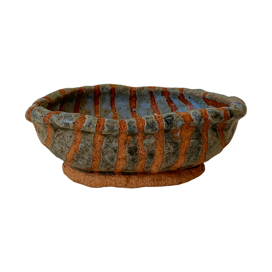 FLINTSTONE DESIGNS | 'Blue/Green Striped Critter' | Ceramic