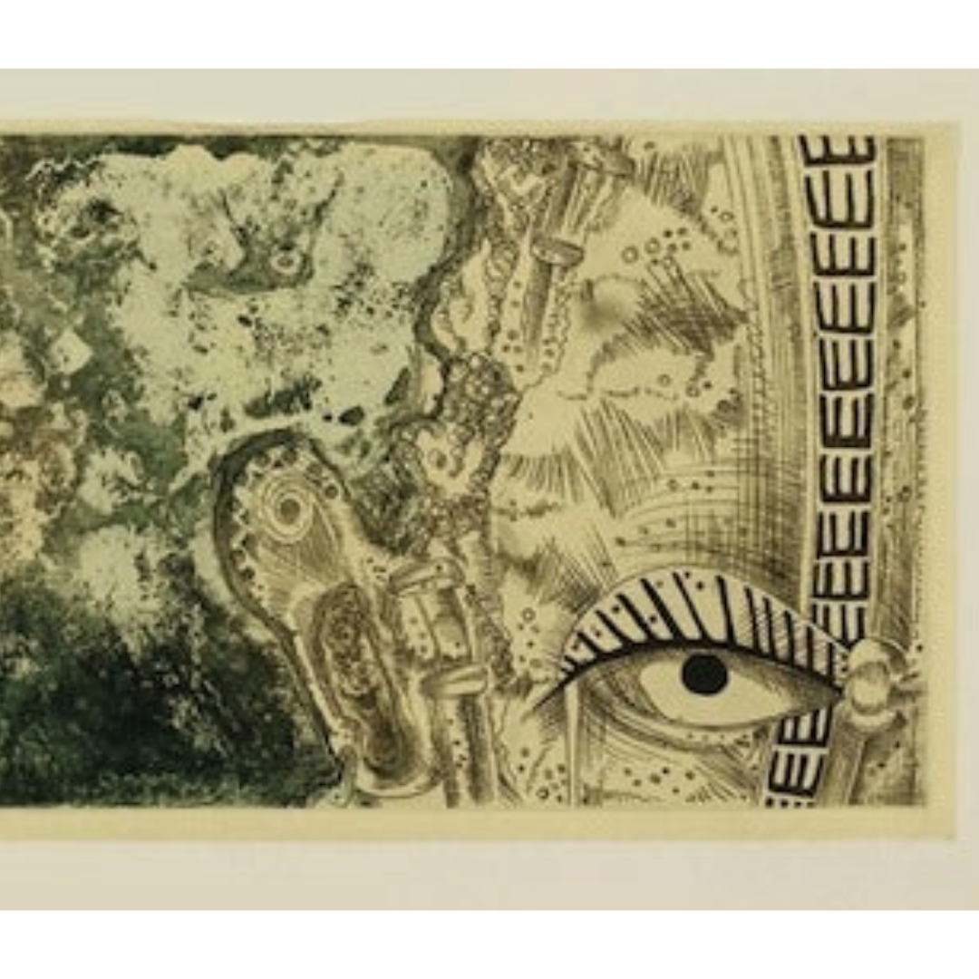 BRIAN ROBINSON | 'Ilan mask I' | Etching / Two Colours