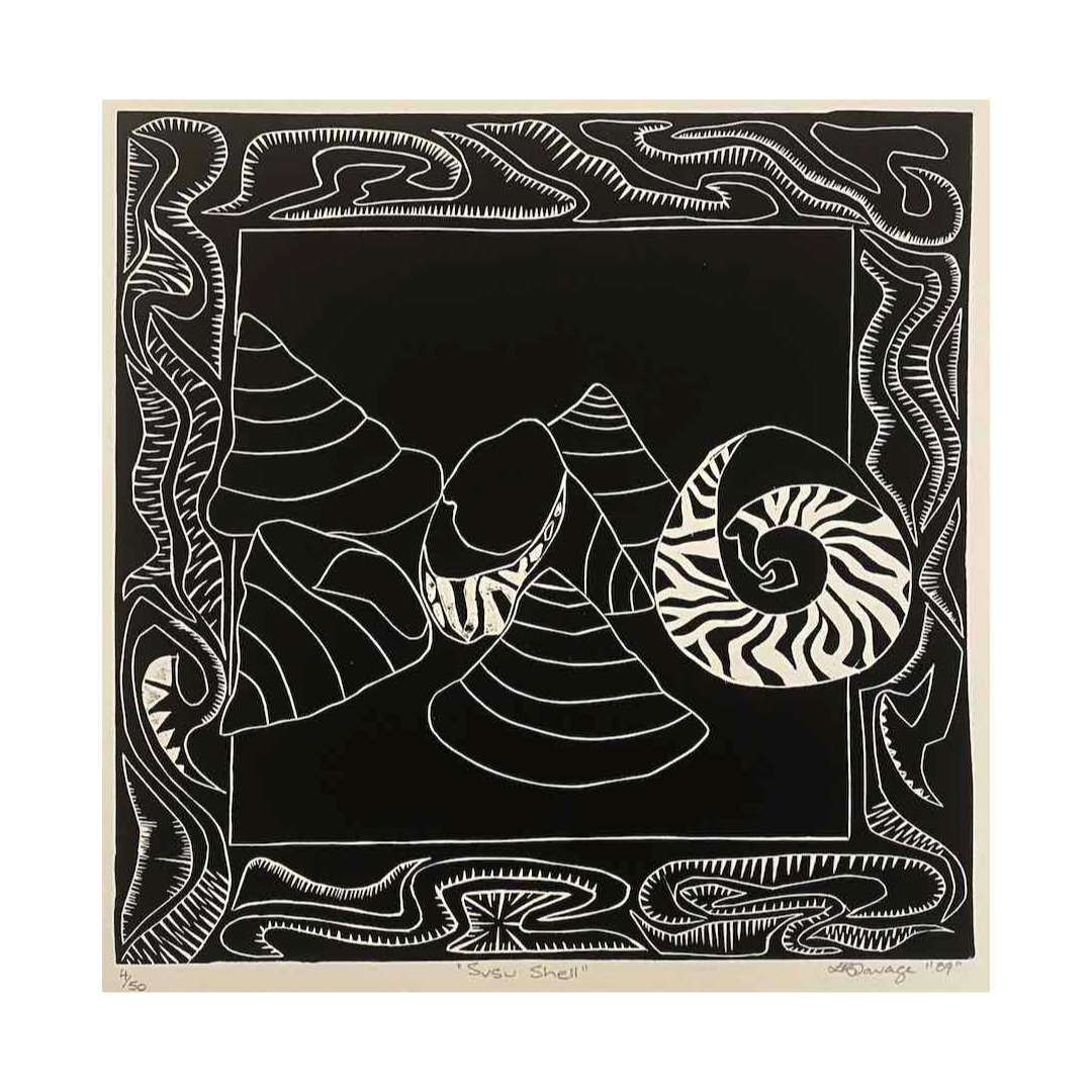 ELLA-ROSE SAVAGE | 'Susu Shell Series' | Linocut print series / Set of 4