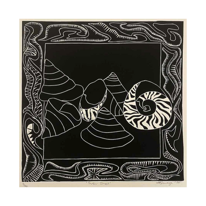 ELLA-ROSE SAVAGE | 'Susu Shell Series' | Linocut print series / Set of 4
