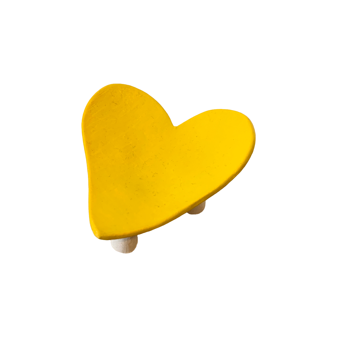 FLINTSTONE DESIGNS | 'Yellow Heart Dish' | Ceramic