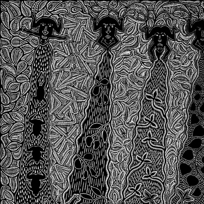 BILLY MISSI | 'Ari sulam ka (calling on the rain)' Linocut Print