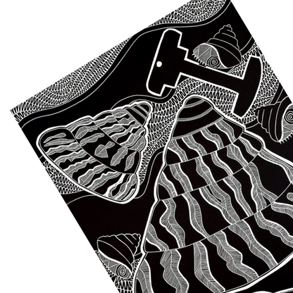 PAULA SAVAGE - Moa Arts | 'Big Kabar' | Linoprint on BFK Rives paper