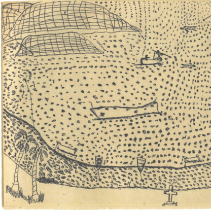 RUBEN AMBRYM | 'Yarrabah Bay Turtle Hunting' | Etching