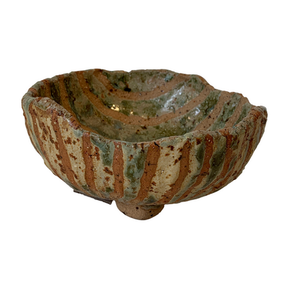 FLINTSTONE DESIGNS | 'Green Gloss Stripe Critter' | Ceramic