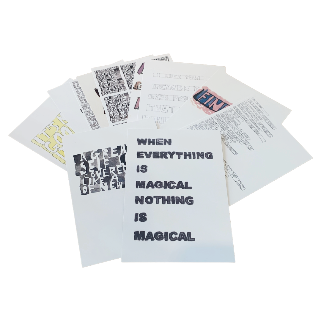 MONSOON PUBLISHING | ‘Looks too much like art’ Artist Postcard Pack | Jonathan McBurnie | 2025 | Postcards in box with sticker