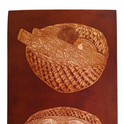 FIONA ELISALA-MOSBY | 'Lei: Aingu Zagethau Basket' | Etching