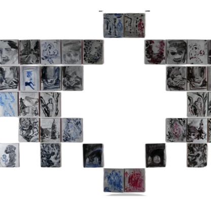 MARK MISIC | 'Phoenix rising / Dweller on the threshold of the Black Lodge' | 2025 | acrylic on board | H3060 x W5740  mm |