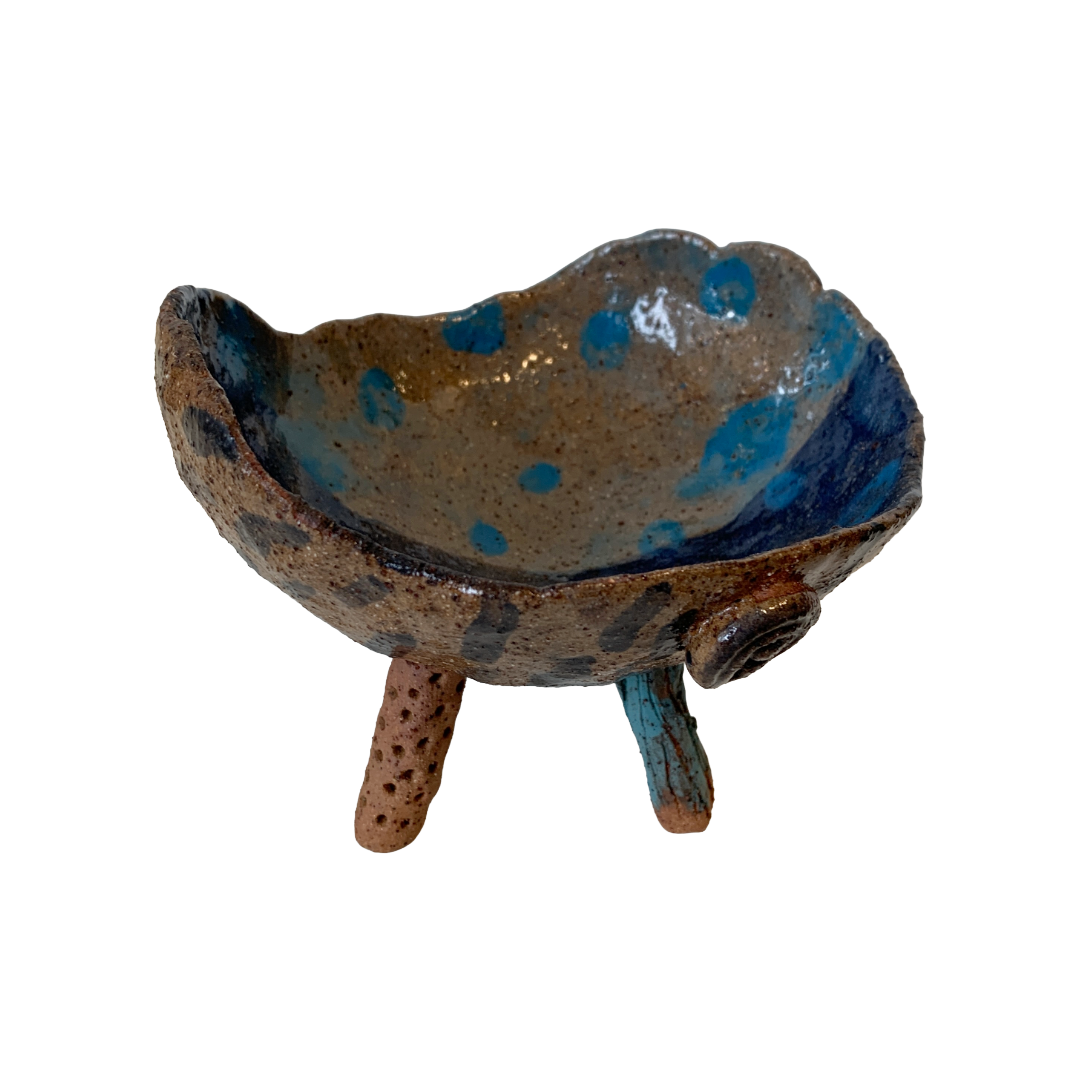 FLINTSTONE DESIGNS | 'Blue Spotted Critter' | Ceramic