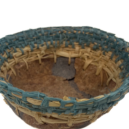 CHOLENA HUGHES | ‘Clay Weaving #5 |  Wood-fired mixed clay / woven Madagascan raffia