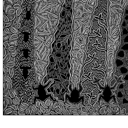 BILLY MISSI | 'Ari sulam ka (calling on the rain)' Linocut Print