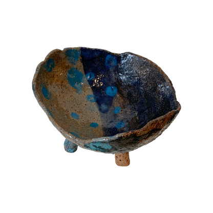 FLINTSTONE DESIGNS | 'Blue Spotted Critter' | Ceramic