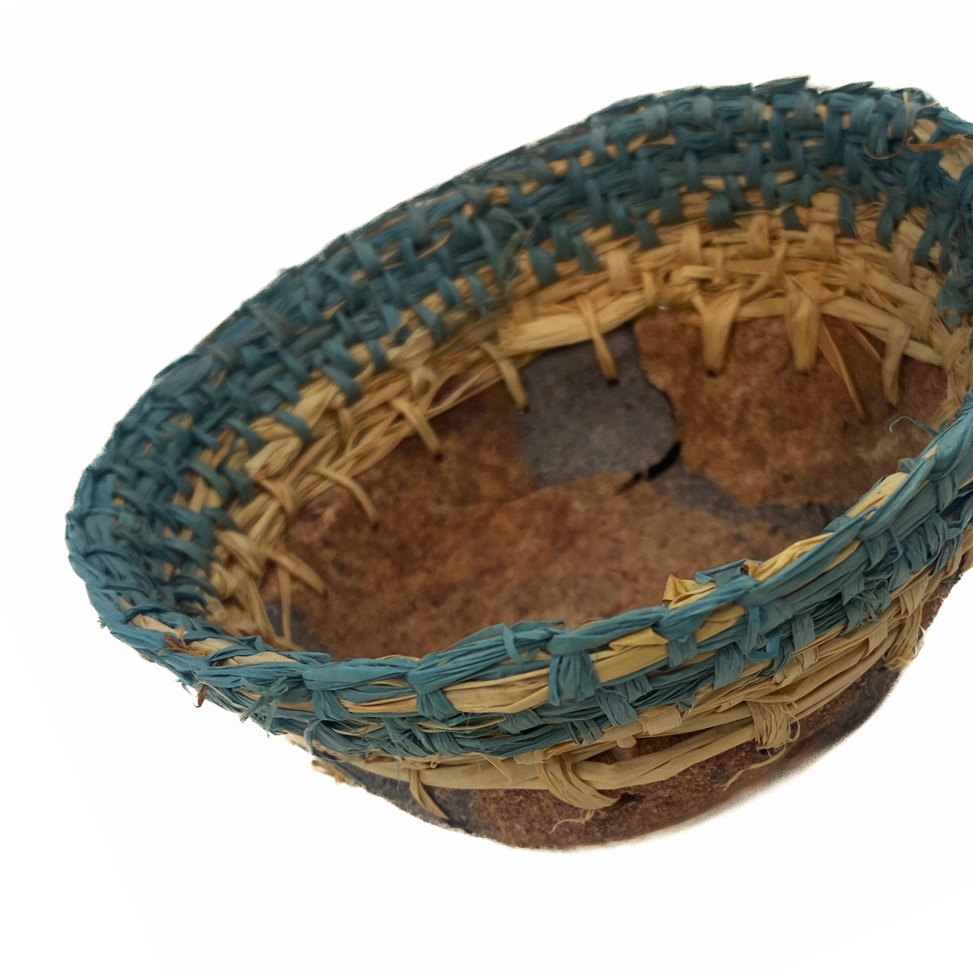 CHOLENA HUGHES | ‘Clay Weaving #5 |  Wood-fired mixed clay / woven Madagascan raffia