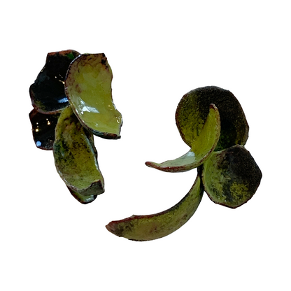 LOIS HAYES | ‘Shifting Contours - Earrings 3’ | 2025 | Enamel / recycled copper/ sterling silver