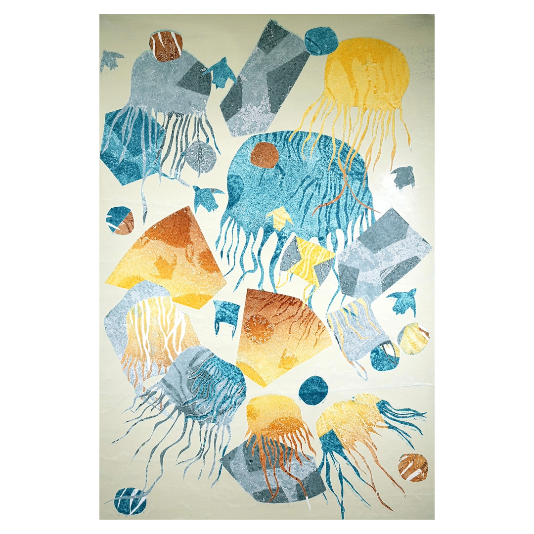 SOLOMON BOOTH | 'Perspective XXVIII' | 2023 | Monotype on Belgian linen | H 1200 x W 800 mm