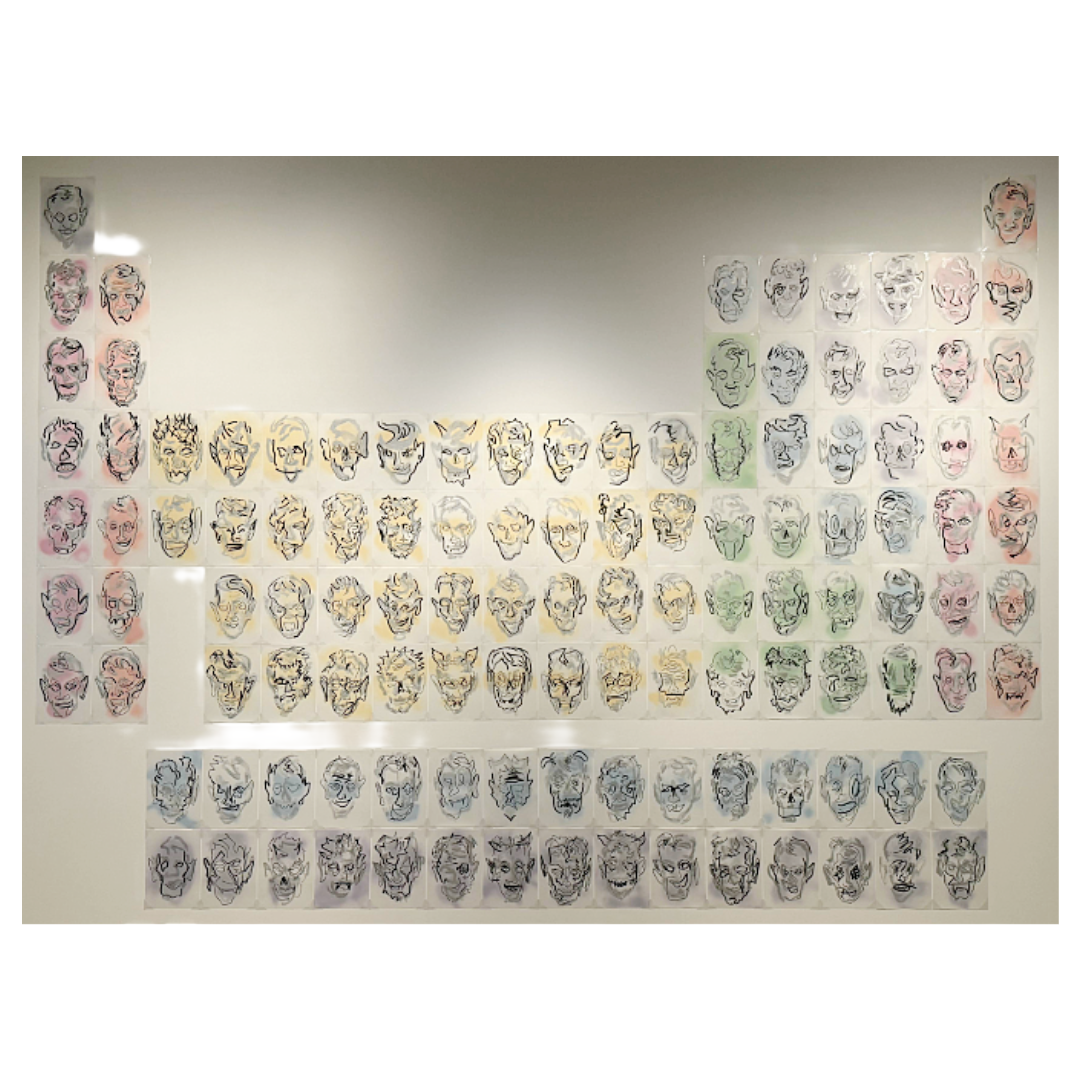 MARK MISIC | 'Conditions for Re-entry / Elemental meme-making marks (expression & possession in the unified field)' | 2025 | Mixed media on paper | H 2673 x W 3780 mm