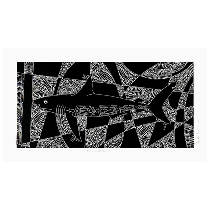 BRIAN ROBINSON | 'Lurking baidam II' | Linocut Print