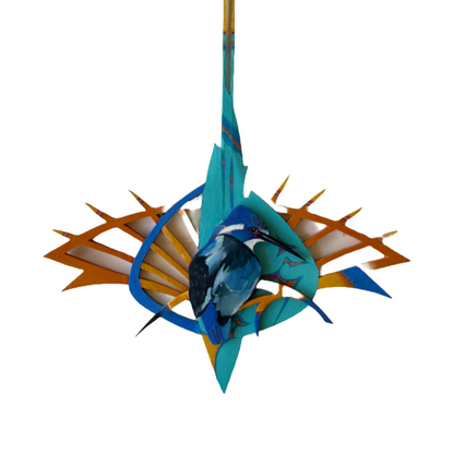 ROLAND NANCARROW | 'Little Kingfisher’  |  Wooden wall sculpture / hand-painted