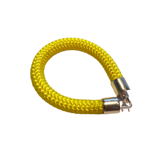 LOIS HAYES DESIGNS | ‘Spring Collection – Marine Rope Bracelet’ | Fluoro Yellow rope / oxidized sterling silver