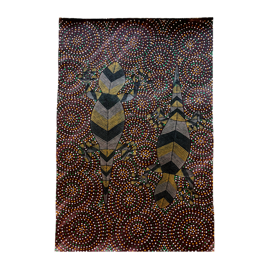 MARK STELLA | ‘Geckos on the Brown Earth’  | Acrylic on can