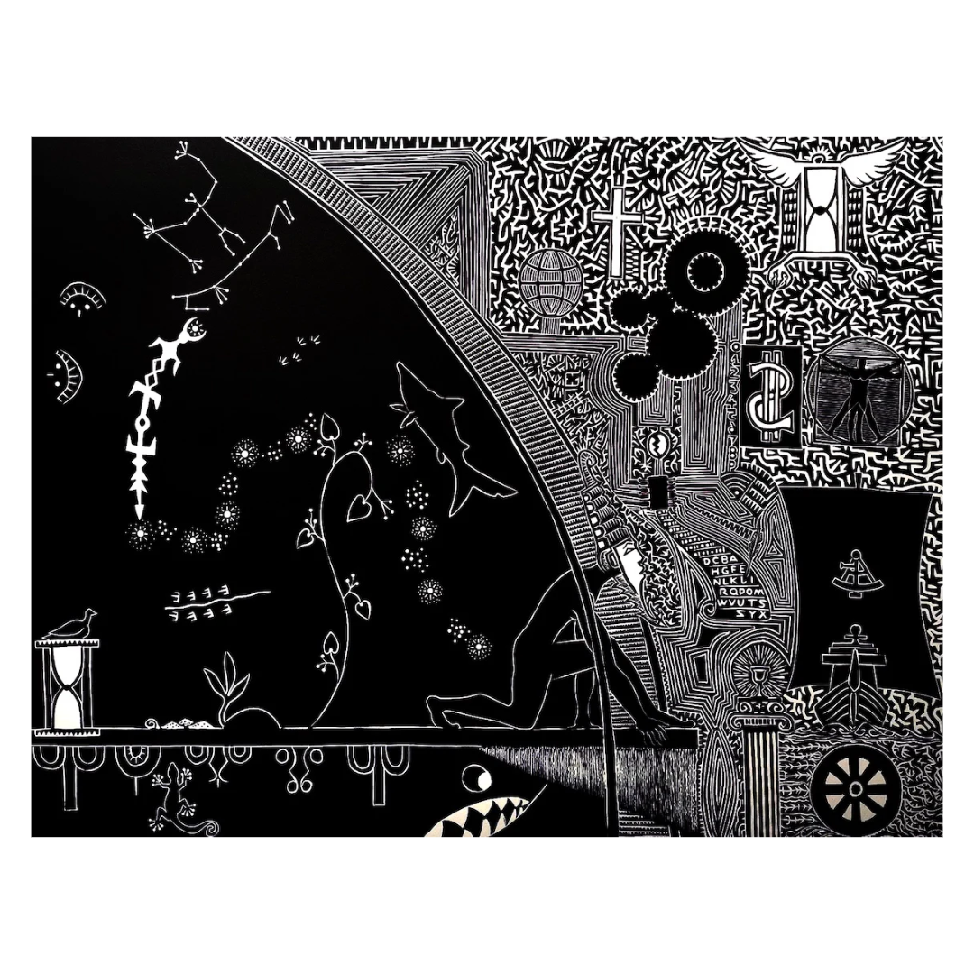 ROBERT TOMMY PAU | 'Time' | 2021 | Linocut print
