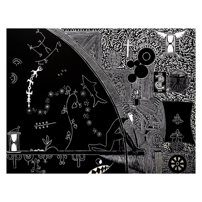 ROBERT TOMMY PAU | 'Time' | 2021 | Linocut print