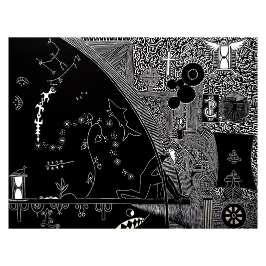 ROBERT TOMMY PAU | 'Time' | 2021 | Linocut print