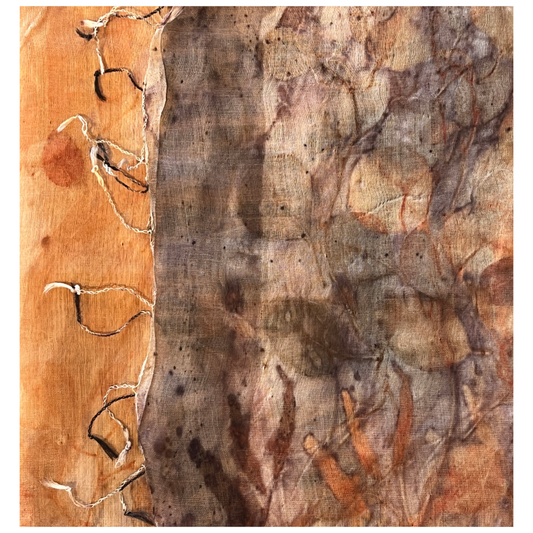 BIRDTRIBE WEARABLE ART | 'Native Plant Dyed Scarves - II' | Silk/wool blend