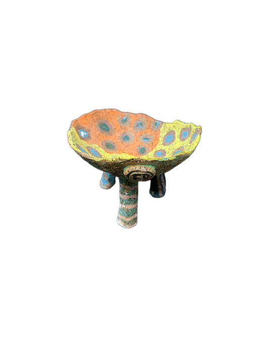 FLINTSTONE DESIGNS | ‘Orange + Yellow Critter’ | Ceramic