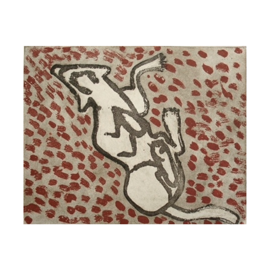 LEIGH NAMPONAN | 'Mangk uukan (back scratching)' | Etching | Fine art print