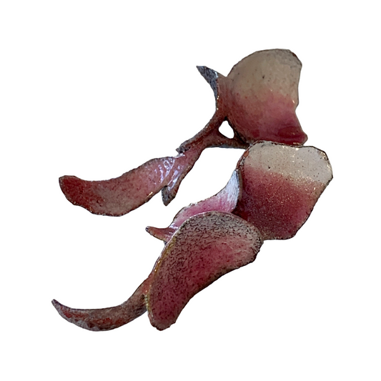 LOIS HAYES | ‘Shifting Contours - Earrings 4’ | 2025 | Enamel / recycled copper/ sterling silver |Studs