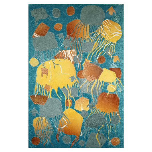 SOLOMON BOOTH | 'Perspective XXVII' | 2023 | Monotype on Belgian linen | H 1200 x W 800 mm